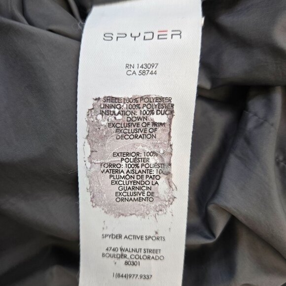 Spyder 100% Duck Down Filled Puffer Jacket Size XXL - Picture 7 of 7